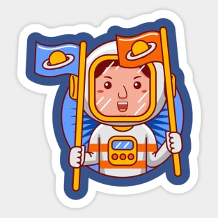 Astronaut Man Sticker